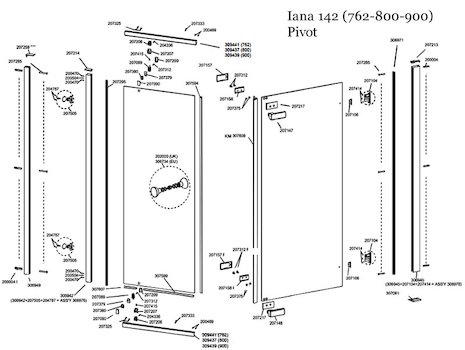 Daryl Iana 142 762-800-900mm spares breakdown diagram