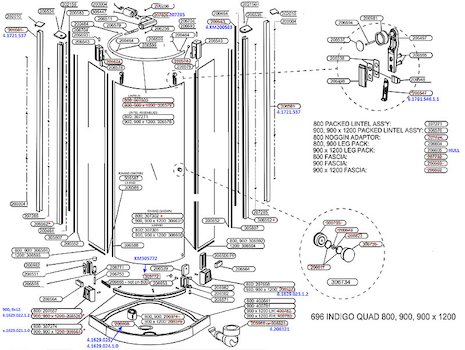 Daryl Indigo 696 Quadrant door