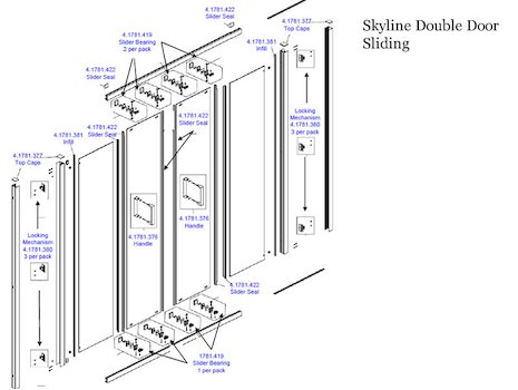 Daryl Skyline Double sliding door