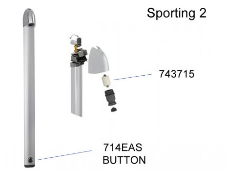 Delabie Sporting 2 shower panel (714700) spares breakdown diagram