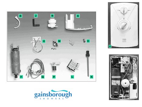 Gainsborough 1080 GSi (1080 GSi) spares breakdown diagram