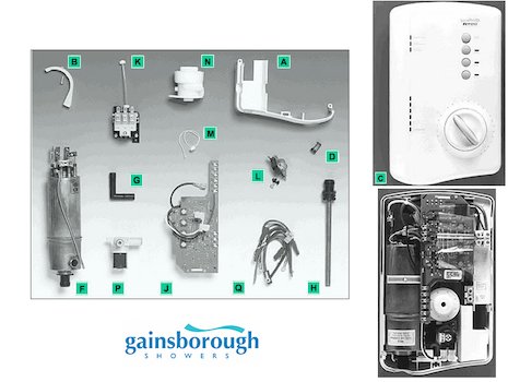 Gainsborough EL900 (EL900) spares breakdown diagram