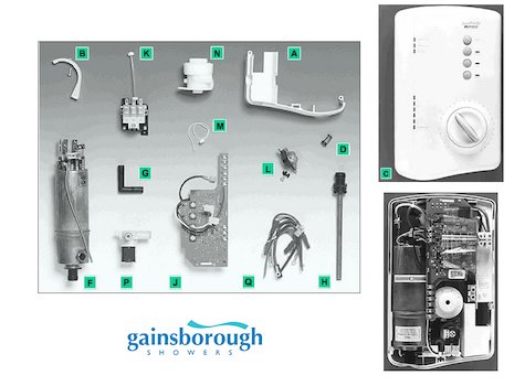 Gainsborough Elite ('97) (Elite) spares breakdown diagram