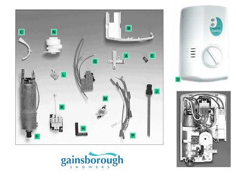 Gainsborough Impulse (Impulse) spares breakdown diagram