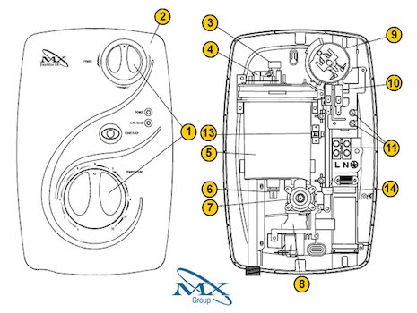 Galaxy/MX Inspiration LXi -white (Inspiration LXi) spares breakdown diagram