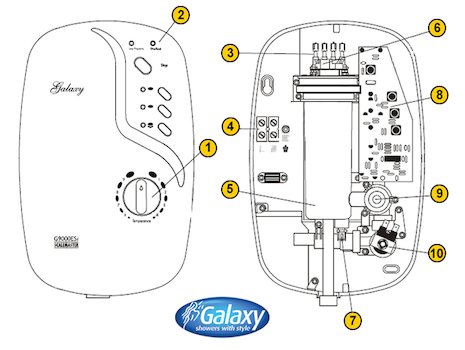 Galaxy G9000ESi (G9000ESi) spares breakdown diagram