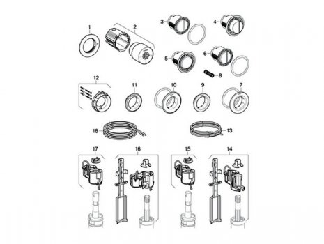 Geberit air push buttons