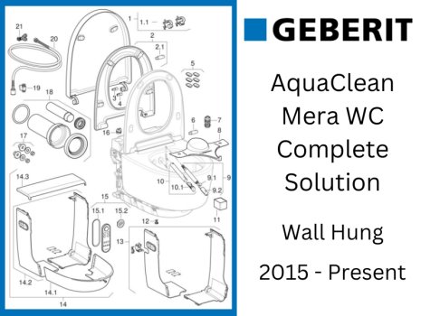 Geberit Aquaclean Mera Classic Wall-Hung WC (146.200.11.1) spares breakdown diagram