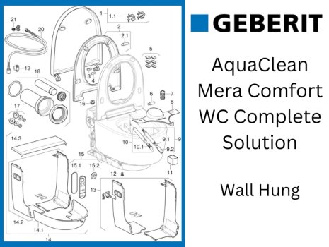 Geberit Aquaclean Mera Comfort Wall Hung WC (146.210.11.1) spares breakdown diagram