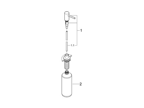 Grohe Cosmopolitan Soap Dispenser - Chrome (40535000) spares breakdown diagram