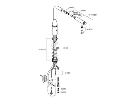 Grohe Essence SmartControl Sink Mixer - Polished Nickel (31615BE0) spares breakdown diagram