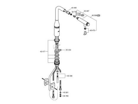 Grohe Essence SmartControl Sink Mixer - Supersteel (31615DC0) spares breakdown diagram