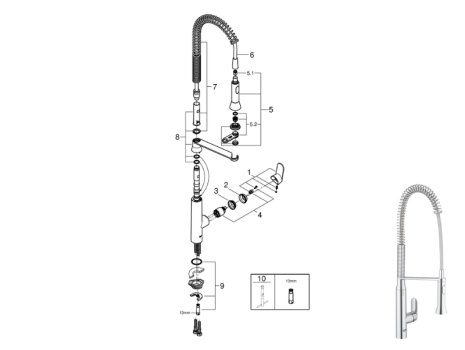 Grohe K7 Single Lever Sink Mixer - 1/2″ - Chrome (32950000) spares breakdown diagram