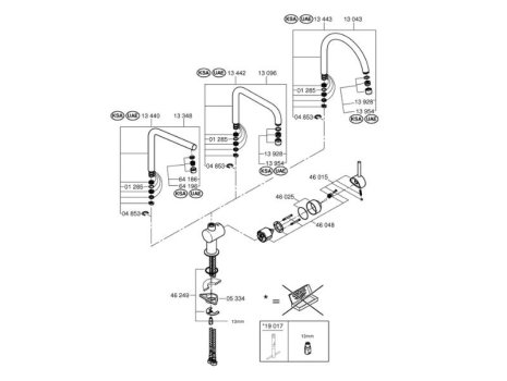 Grohe Minta Single Lever Sink Mixer - Brushed Hard Graphite (32917AL0) spares breakdown diagram