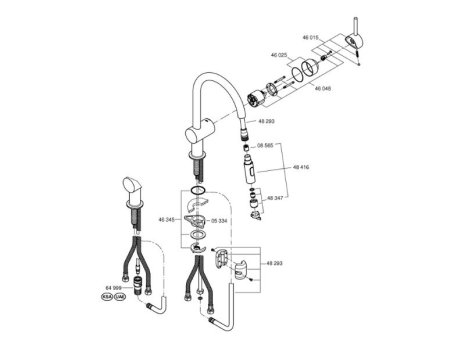 Grohe Minta Single Lever Sink Mixer - Supersteel (32322DC2) spares breakdown diagram