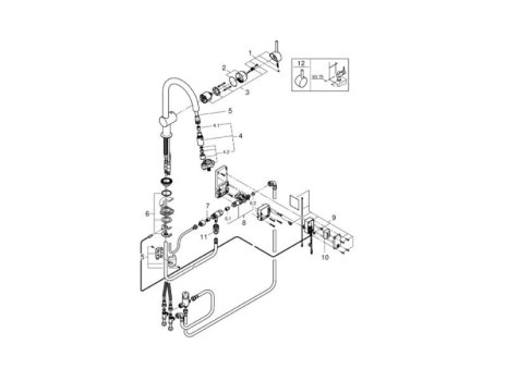 Grohe Minta Touch Electronic Single-Lever Sink Mixer - Chrome (31358001) spares breakdown diagram