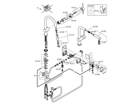 Grohe Minta Touch Electronic Single-Lever Sink Mixer - Supersteel (31358DC2) spares breakdown diagram