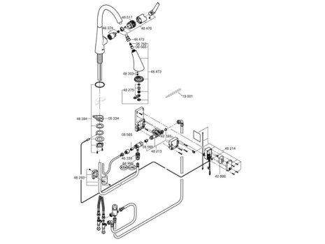 Grohe Zedra Touch Electronic Single Lever Sink Mixer 1/2" - Chrome (30219002) spares breakdown diagram