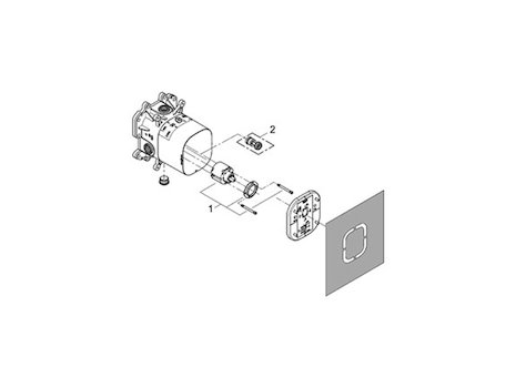 Grohe Rapido E universal single lever manual mixer valve (35501000) spares breakdown diagram