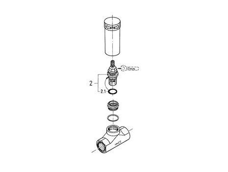 Grohe Stop Tap Concealed 3/4" (29813000) spares breakdown diagram