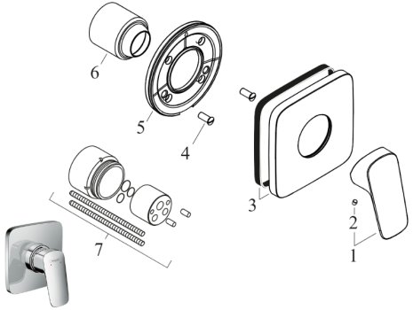 hansgrohe Logis Single Lever Concealed Mixer Shower - Chrome (71604000)