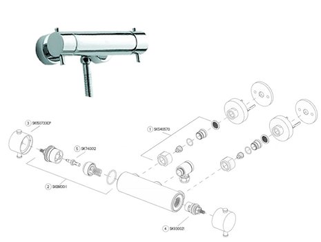 Heritage Shaker bar valve (SSBC01) spares breakdown diagram