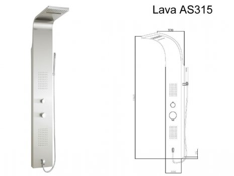 Hudson Reed Lava shower tower (AS315)
