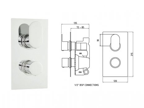 Hudson Reed Reign concealed mixer shower - chrome (REI3610) spares breakdown diagram