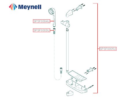 Meynell Streamline (Streamline) spares breakdown diagram