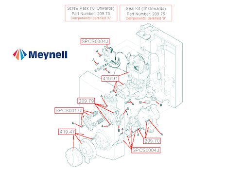 Meynell Vigour (Vigour) spares breakdown diagram