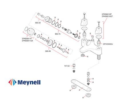 Meynell Virtuoso CD (Virtuoso) spares breakdown diagram