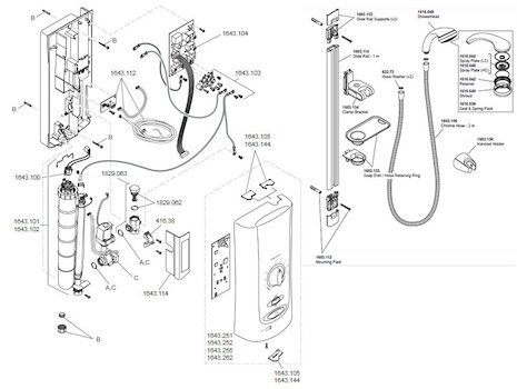 Mira Advance ATL Flex Extra Wireless (1.1643.311) spares breakdown diagram