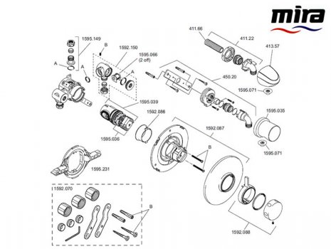 Mira Select BIR - (2007-2023) (1.1592.007) spares breakdown diagram