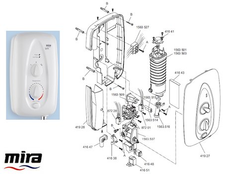 Mira Sprint Mk2 (2000-2006) spares breakdown diagram