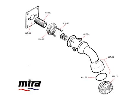 Mira 400 BIR spares breakdown diagram