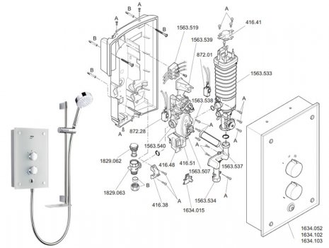 Mira Alero spares breakdown diagram