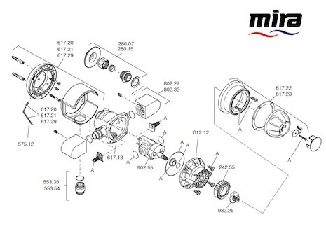 Mira Combiforce 415 EV (1542.001) spares breakdown diagram