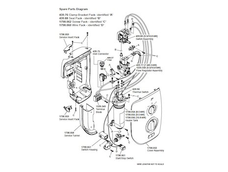 Mira Enthuse electric shower spares breakdown diagram