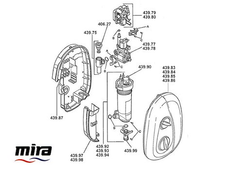 Mira Essentials Electric (2004-2007) spares breakdown diagram