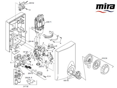 Mira Event Manual (1996-2002) spares breakdown diagram