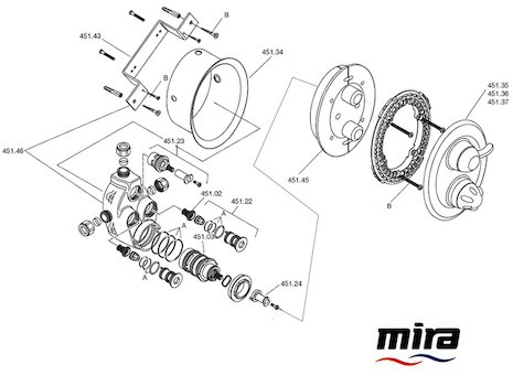 Mira Fino B (2002-2009) spares breakdown diagram