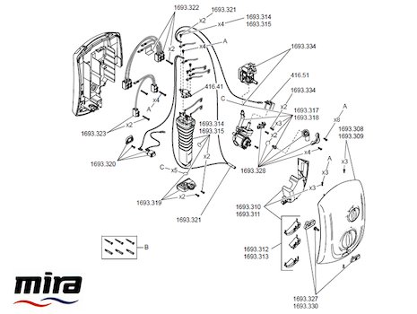 Mira Move spares breakdown diagram