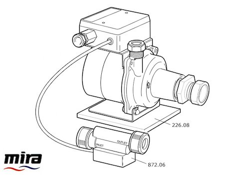 Mira PS1 spares breakdown diagram