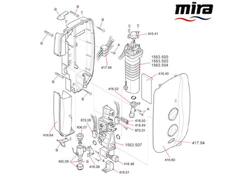Mira Sport (1998-2005) spares breakdown diagram