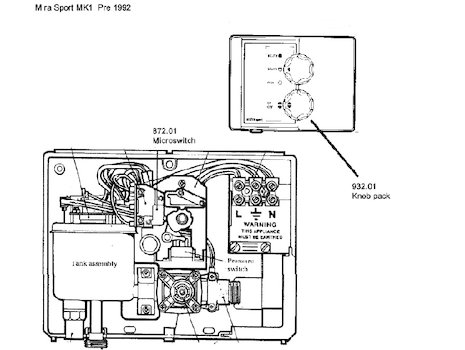 Mira Sport MK1 M7 M8 Old (1985 - 1992) spares breakdown diagram