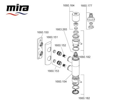 Mira Stylus ER spares breakdown diagram