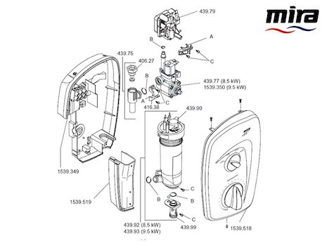 Mira Vista spares breakdown diagram