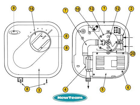 Newteam 1000 Plus Manual (1000 Plus) spares breakdown diagram