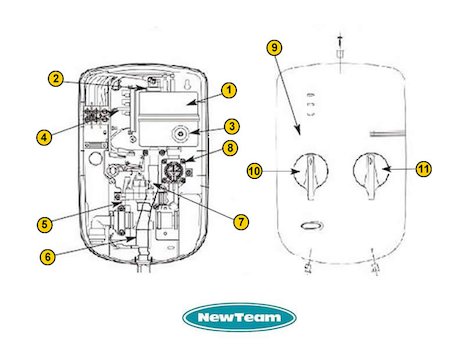 Newteam NT Electric Series (NT Series) spares breakdown diagram