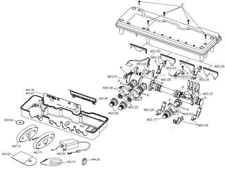 Rada Sense - wash basin T3 (1.1503.678) spares breakdown diagram